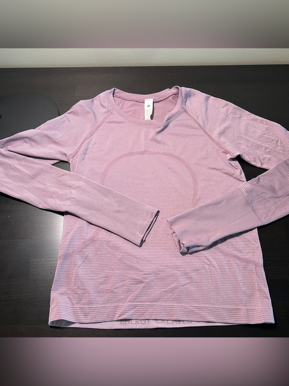 Lululemon Swiftly Long Sleeve 2.0 Spandex Stripe Lavender Lux/Faint Lavender (6)